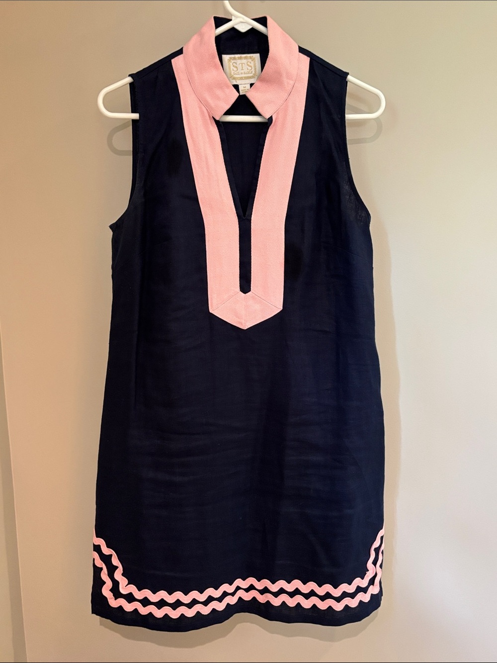 Sail to Sable navy and pink Tunic Dress size M
